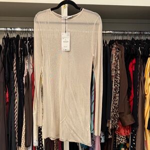 Elegant Cream Long Sleeve dress